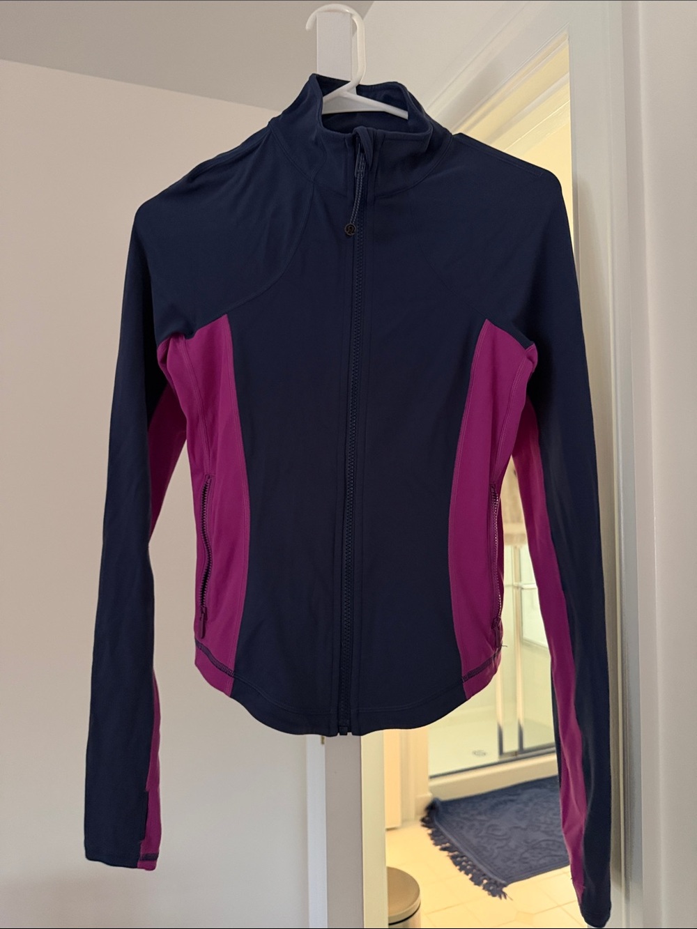 lululemon athletica Navy and Magenta Full-Zip Athletic Jacket